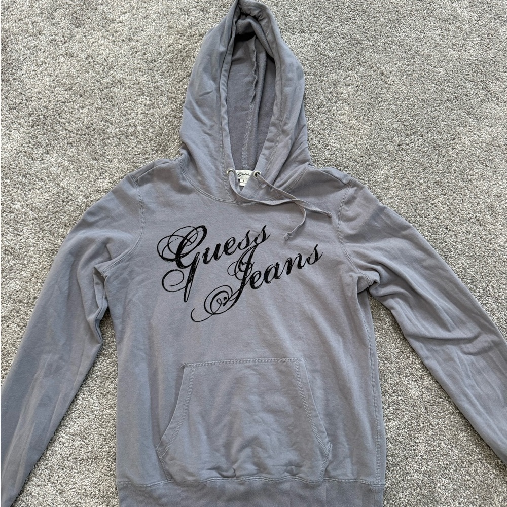 Guess Gray Hoodie Sweatshirt